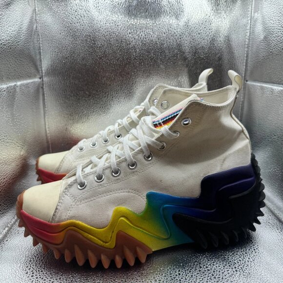 Size M10.5/W12 Converse Run Star Motion Platform High Unisex White Shoes A02262C - Picture 7 of 10